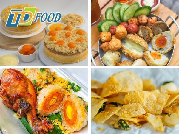 Các món ăn vặt hấp dẫn kết hợp cùng bột gia vị trứng muối